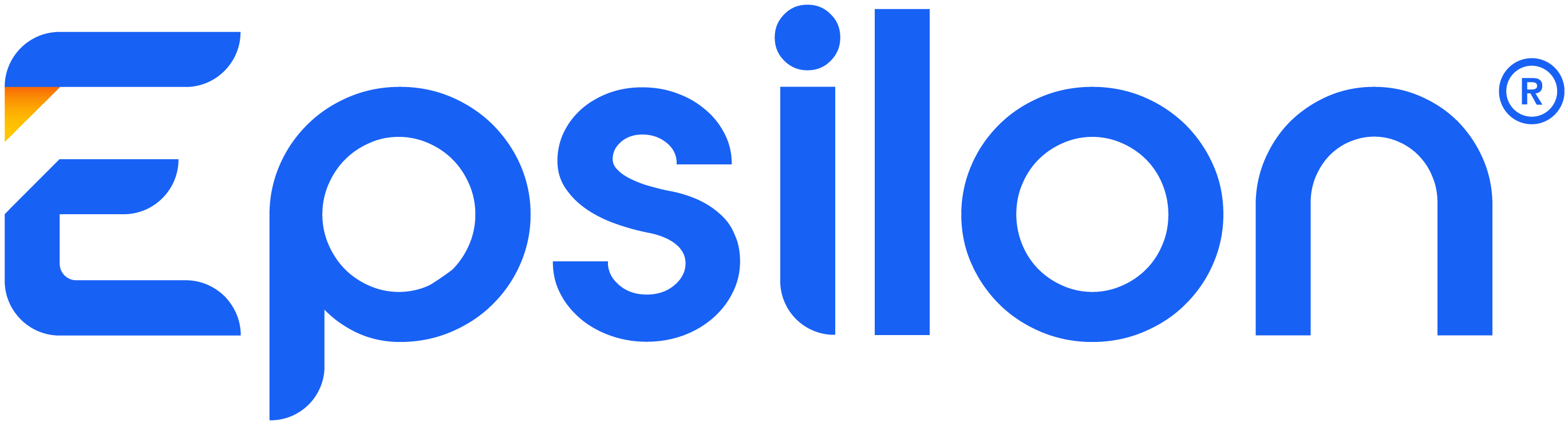 The image features the logo of Epsilon, displaying the name in bold blue letters with a stylized orange and blue design element.