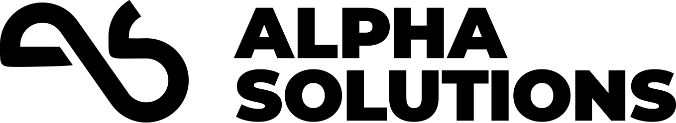 A simple black silhouette of a cat sitting upright, with a long tail curled around its body.