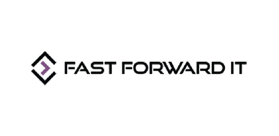 Logo featuring the text 'FAST FORWARD IT' with a stylized arrow symbol, emphasizing technology and innovation.