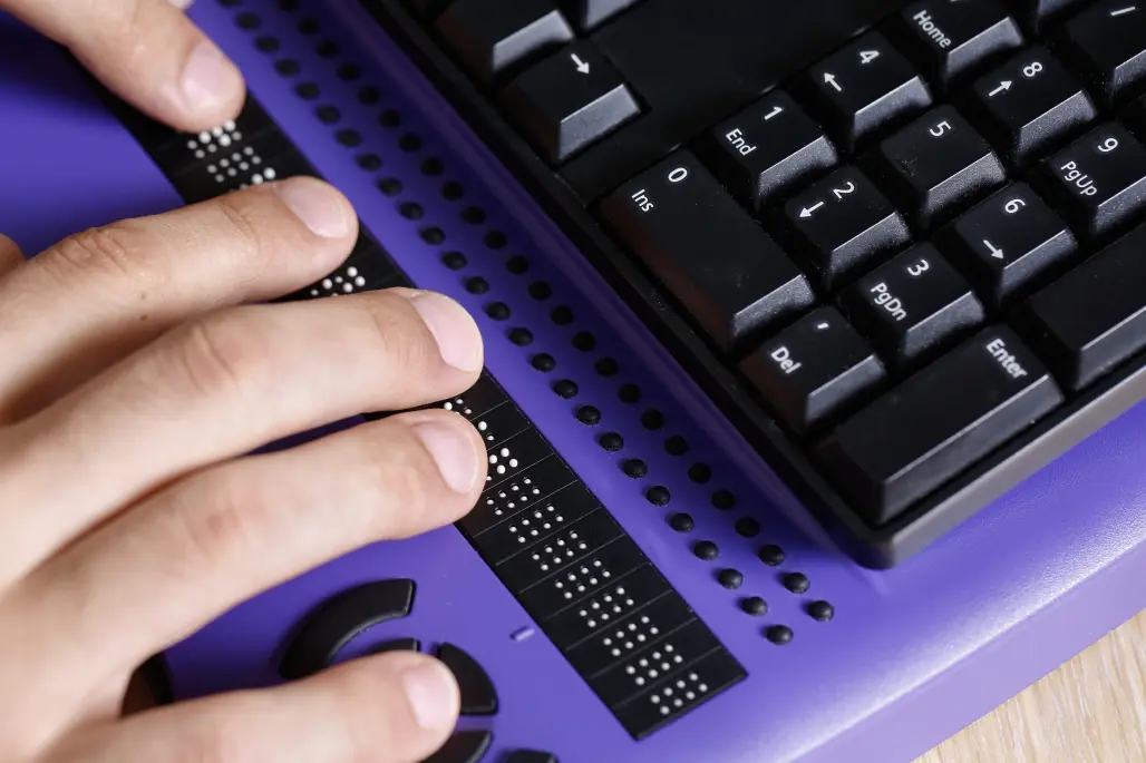 braille on a computer keyboard