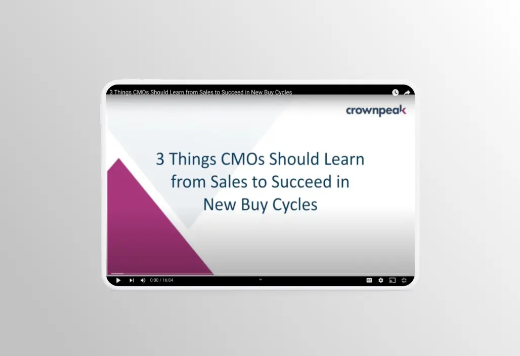 3 Things CMOs Should Learn from Sales to Succeed in New Buy Cycles