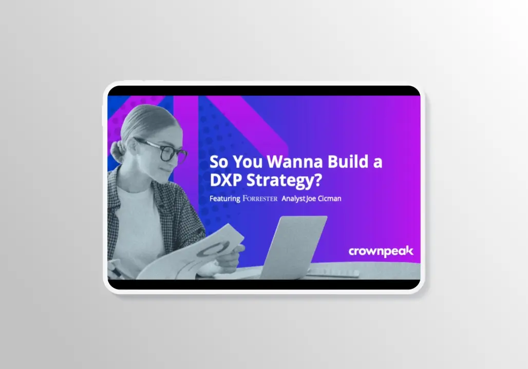 So you wanna build a DXP strategy?