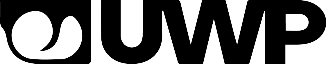 A simple black silhouette of a cat sitting upright, with a long tail curled around its body.